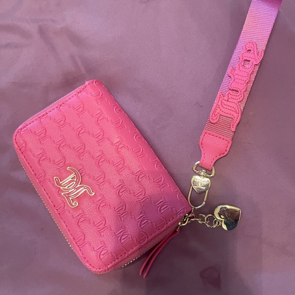 Juicy Couture Pink Wallet with Gold Details